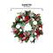 Village Lighting 30" Pre-Lit Nordic Christmas Wreath, Red & Clear LED Lights